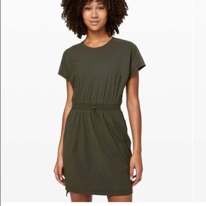 Lululemon Throw It On Dress- size 6 in Dark Olive